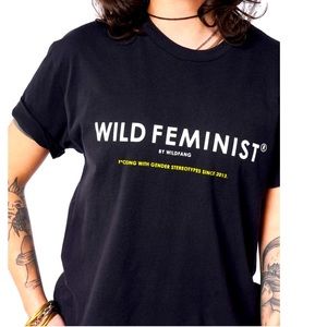 Wild feminist tee, men’s small, women’s mediumish